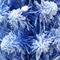 4.5ft. Pre-Lit Flocked Fashion Blue Pencil Artificial Christmas Tree, Clear Lights